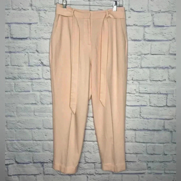 NWOT Asos tie waist tapered casual ankle pants - Picture 2 of 8